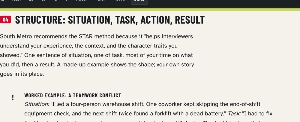 Oral board lesson: structure an answer with situation, task, action, result