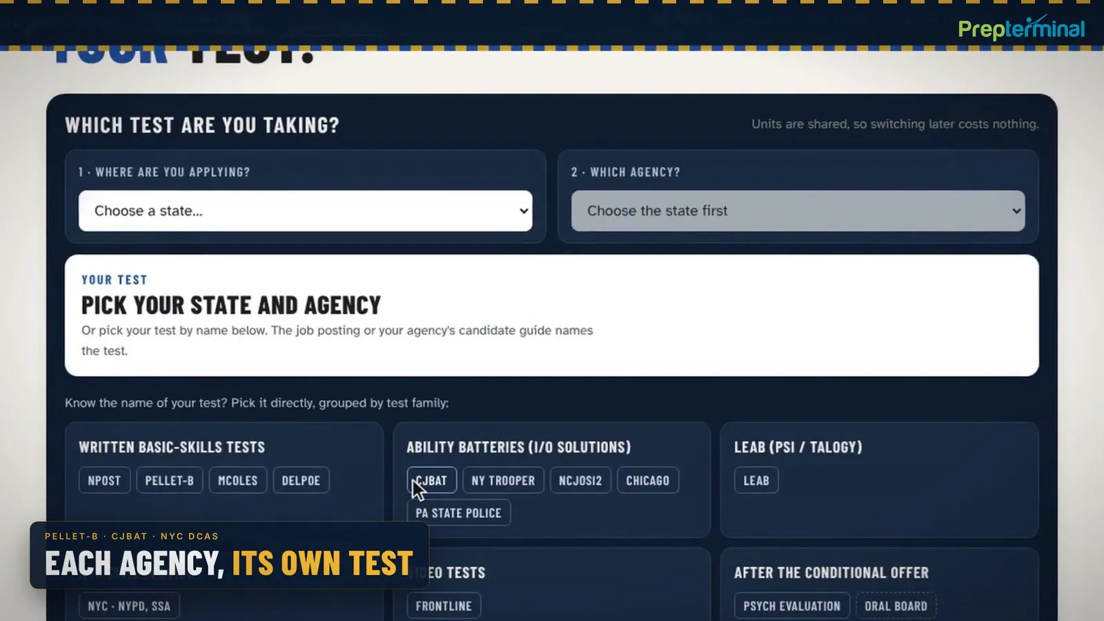 Trailer poster: Police Prep 2026, police exam prep for 13 police tests