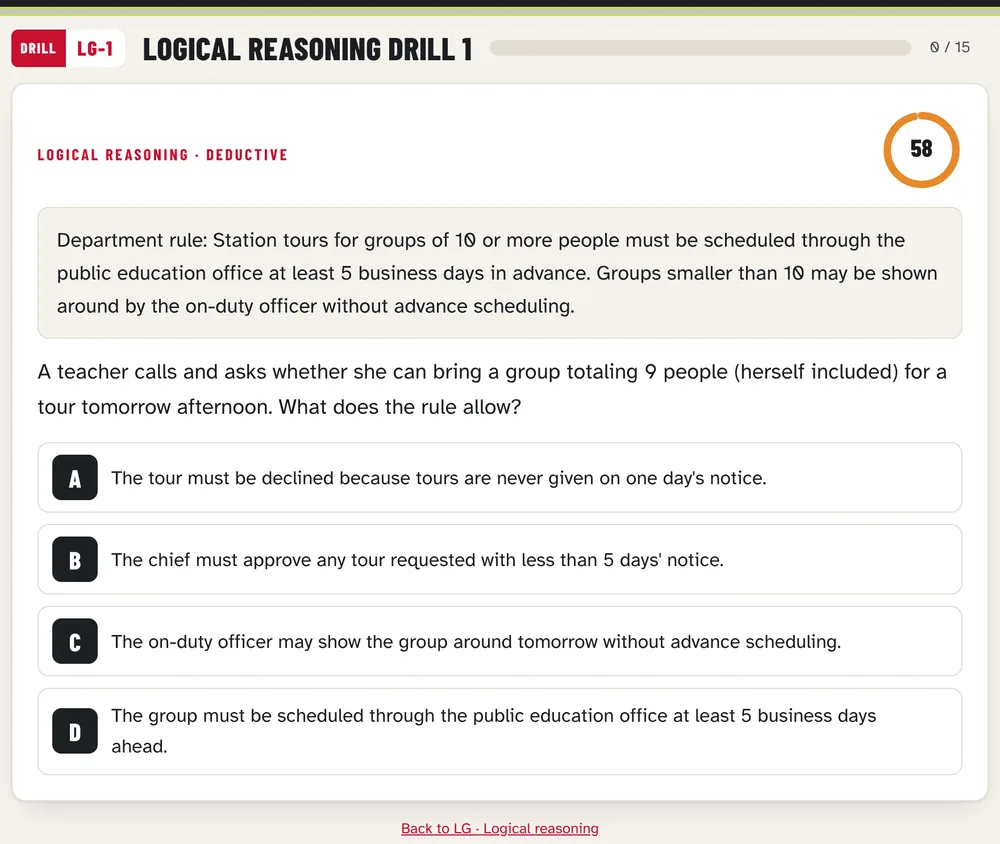 Logical reasoning question from the course