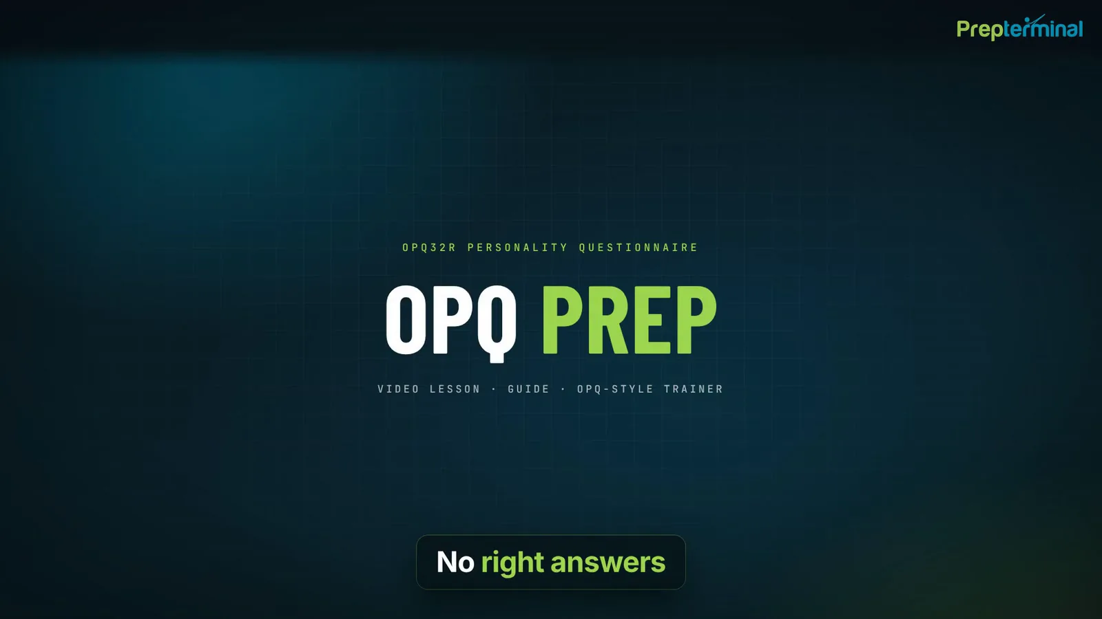 Trailer poster: the OPQ-style forced-choice trainer in SHL Assessment Prep 2026