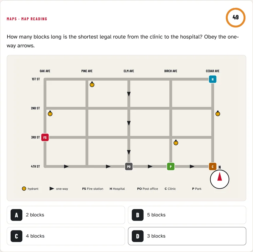 Map reading item from the course